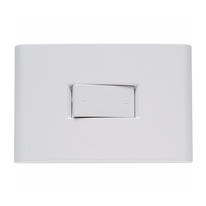 Conjunto 1 Interruptor Bipolar Simples Vertical 10A 4X2 Liz Branco - Tramontina