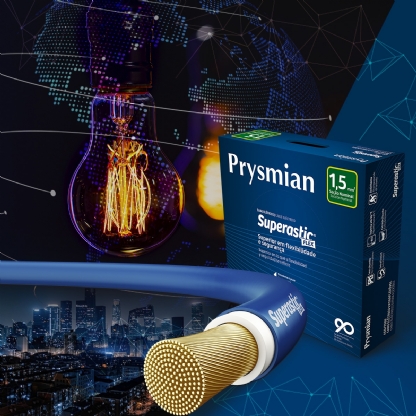 Cabo Flexível 750V Superastic 1,50mm Azul 100 Metros - Prysmian