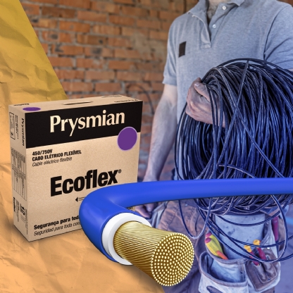 Cabo Flexível 750V Ecoflex 1,50mm Azul 100 Metros - Prysmian
