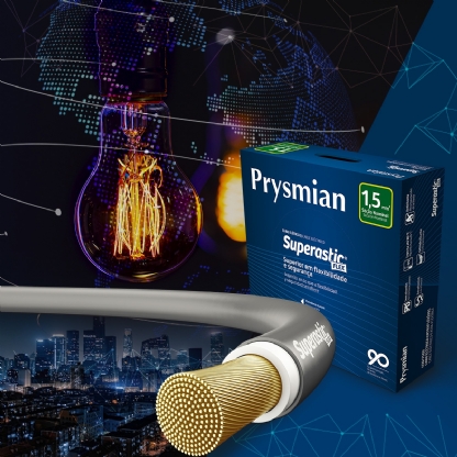 Cabo Flexível 750V Superastic 1,50mm Cinza 100 Metros - Prysmian