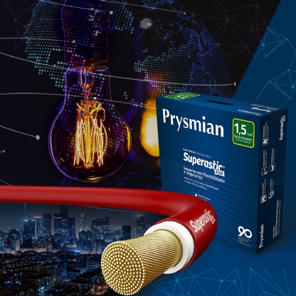 Cabo Flexível 750V Superastic 1,50mm Vermelho 100 Metros - Prysmian