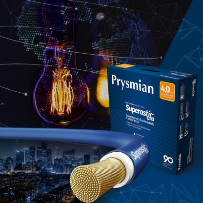 Cabo Flexível 750V Superastic 4,00mm Azul 100 Metros - Prysmian