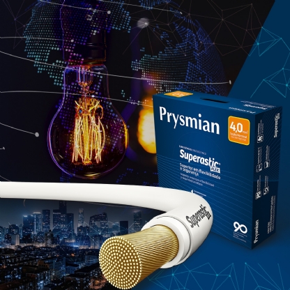 Cabo Flexível 750V Superastic 4,00mm Branco 100 Metros - Prysmian