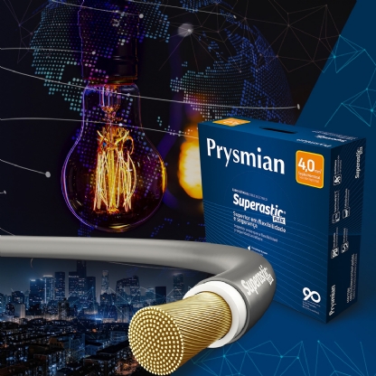 Cabo Flexível 750V Superastic 4,00mm Cinza 100 Metros - Prysmian