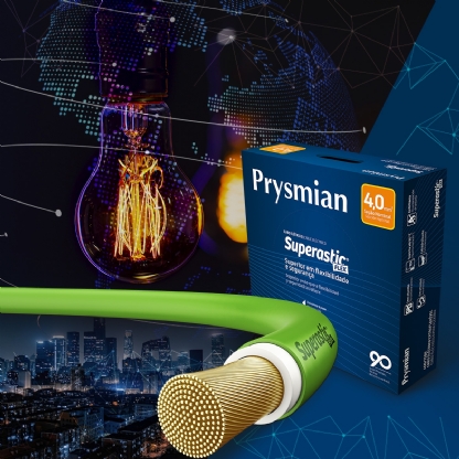 Cabo Flexível 750V Superastic 4,00mm Verde 100 Metros - Prysmian