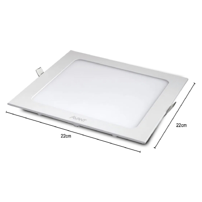 Luminária Plafon Led Embutir Quadrado 18W Bivolt 6500K Luz Branca - Avant