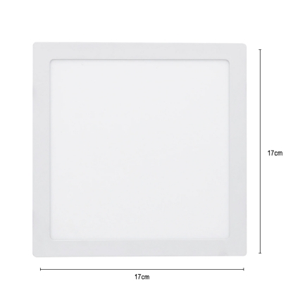 Luminária Plafon LED Embutir Quadrada Branca Bivolt 12W 3000K Luz Amarela - Bronzearte