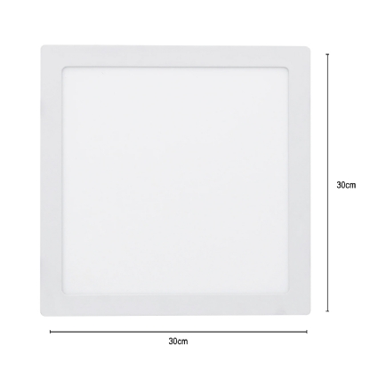 Luminária Plafon Painel LED Embutir Quadrada 24W 3000K Luz Amarela - Bronzearte