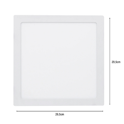 Luminária Plafon Painel LED Embutir Quadrado 24W Branco Frio 6500K Luz Branca - Bronzearte