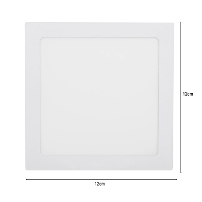 Luminária Painel Led Embutir Quadrado Alumínio Branco 6W Bivolt 3000K Luz Amarela 600Lm Difusor Acrílico Slim Led - Bronzearte