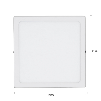 Luminária Plafon Led Sobrepor Branca Quadrada Bivolt 18W 6400K Luz Branca - Bronzearte