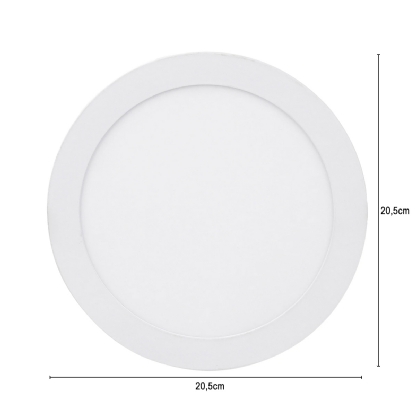Luminária Plafon Led Embutir Redondo Branco 18W Bivolt 2700K Luz Amarela - Ourolux