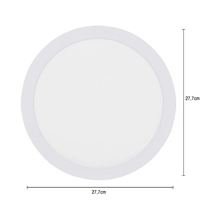 Luminária Plafon Led Embutir Redonda Branca Alumínio 24w 50/60Hz IP20 Bivolt 6400K Luz Branca 1680Lm Superled - Ourolux