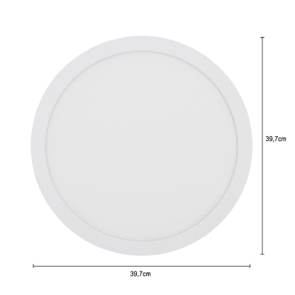 Luminária Plafon Led Sobrepor Redondo Branco 36W Bivolt 50/60Hz 6400K Luz Branca 2520Lm 15000H Ip20 Superled - Ourolux