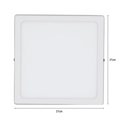 Luminária Comercial Plafon Led Sobrepor Quadrado Branco 50/60Hz 13,8A 72.00lm/W 18W Bivolt 4000K Luz Do Dia 1300Lm - Philips