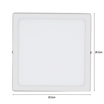 Luminária Plafon Led Sobrepor Quadrada 2000Lm 24W Bivolt 6500K Luz Branca - Philips