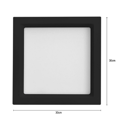 Luminária Painel Led Sobrepor Quadrado Preto 25W Bivolt 5700K Luz do Dia 1850lm - Saveenergy