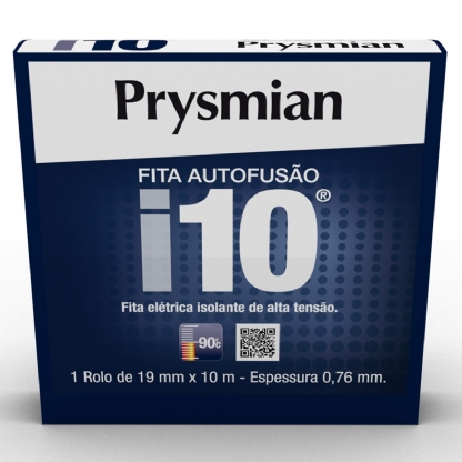 Fita Isolante Autofusão I10 Preto 10 Metros 19mm 18180021 - Prysmian