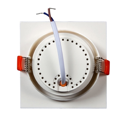 Luminária Spot Led Embutir Quadrada Branco 12W Bivolt 3000K Luz Amarela 960Lm Difusor Acrílico Transparente - Bronzearte