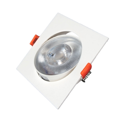 Luminária Spot Led Embutir Quadrada Branco 12W Bivolt 3000K Luz Amarela 960Lm Difusor Acrílico Transparente - Bronzearte