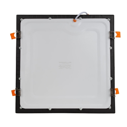 Luminária Painel Led Embutir Quadrado Preto 24W Bivolt 4000K Luz Branca 2040Lm - Bronzearte