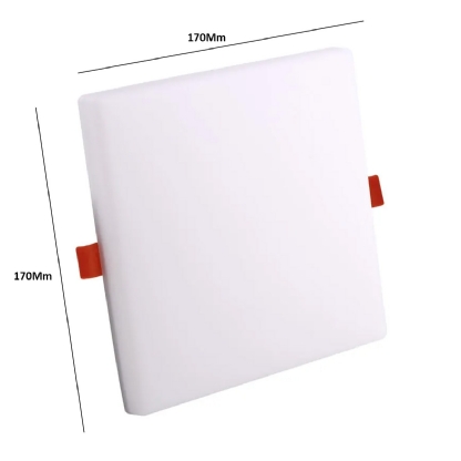 Luminária Painel Led Embutir Quadrado Branco 24W Bivolt 6500K Luz Branca 3200Lm Frameless - Bronzearte