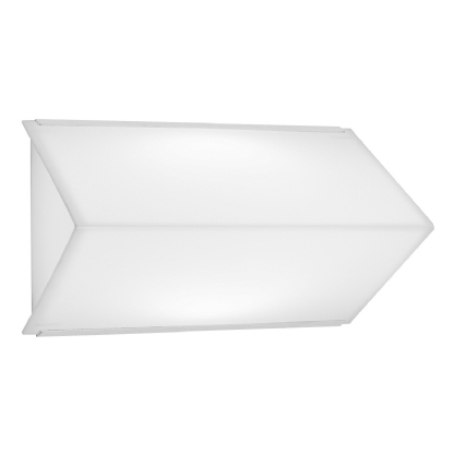 Luminária Comercial Arandela Retangular Alumínio Branco 25W E27 Difusor Acrílico 200x120mm Keops - Bronzearte