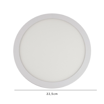 Luminária Painel Led Embutir Redondo Branco 18W Bivolt 4000K Luz Branca 1400Lm Difusor Acrílico Com Driver - Bronzearte