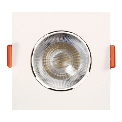 Luminária Spot Led Embutir Quadrado Branco 3W Bivolt 6500K Luz Branca 270Lm Difusor Acrílico Transparente - Bronzearte