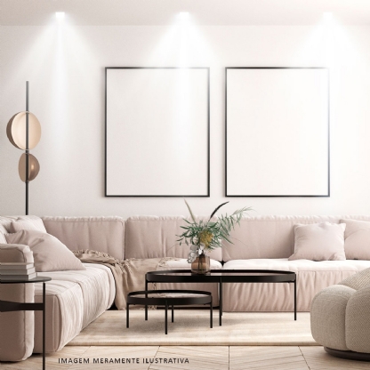 Luminária Spot Led Embutir Quadrado Branco 3W Bivolt 6500K Luz Branca 270Lm Difusor Acrílico Transparente - Bronzearte