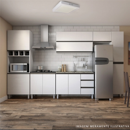 Luminária Painel Led Sobrepor Quadrado Branco 24W Bivolt 4000K Branco Neutro 1850Lm - Bronzearte