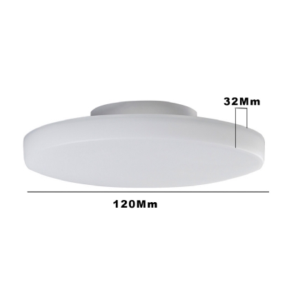 Luminária Plafon Led Sobrepor Interno Alumínio Redonda Branco 16W 180G Bivolt 50/60Hz 6500K Luz Branca 120x32mm 25000H 1000Lm Frameless - Bronzearte