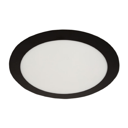 Luminária Painel Led Embutir Redonda Preto 18W Bivolt 6500K Luz Branca 1530Lm - Bronzearte