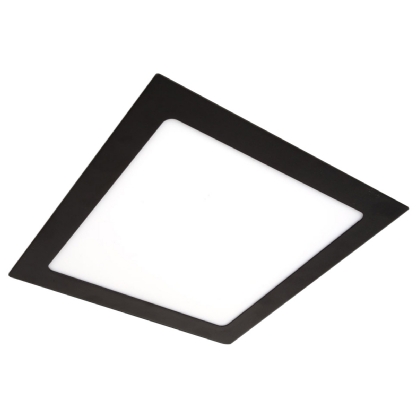 Luminária Painel Led Embutir Quadrado Preto 18W Bivolt 4000K Luz Branca 1530Lm - Bronzearte