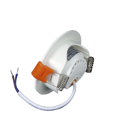 Luminária Spot Led Embutir Redonda Cinza 3W Bivolt 6500K Luz Branca 240Lm Difusor Acrílico - Bronzearte