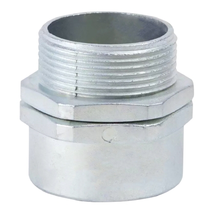 Conector Eletroduto Macho Latão Zincado 1.1/4 Polegadas Rosca Bsp Reto Giratório Kmzgl - Ekoflex