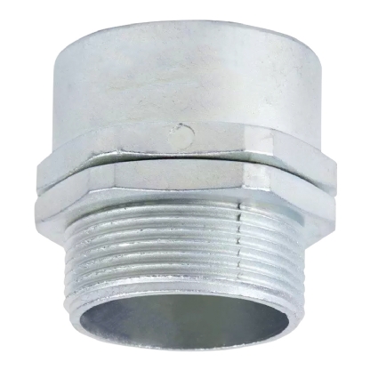 Conector Eletroduto Macho Latão Zincado 1.1/4 Polegadas Rosca Bsp Reto Giratório Kmzgl - Ekoflex