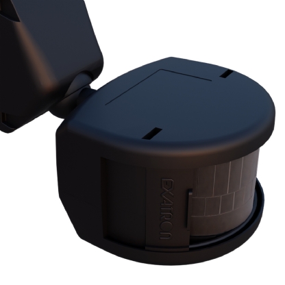 Sensor De Presença Frontal Smart X-Control Com Fotocélula Sobrepor Parede Bivolt Preto Alcance 12m Com Temporizador - Exatron