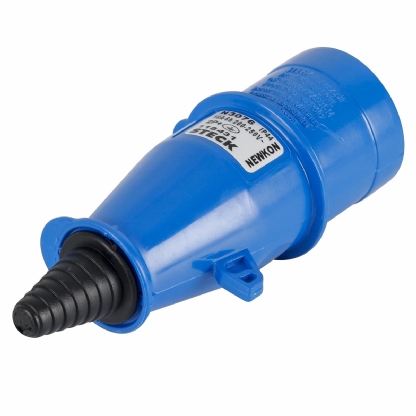 Plug Macho Industrial 2p+T 16A Newkon Azul N3076 - Steck