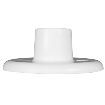 Plafonier Sobrepor Redondo Com Soquete De Porcelana Para 1 Lâmpada E27 Branco Bronzearte