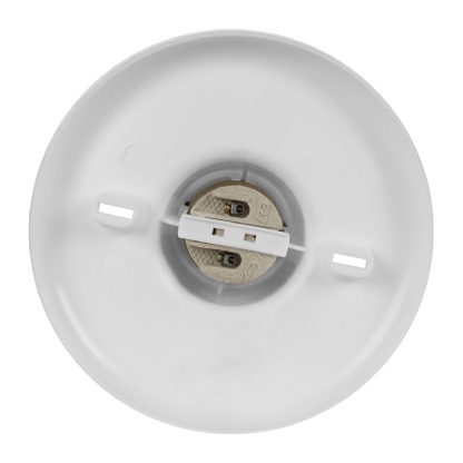 Plafonier Sobrepor Redondo Com Soquete De Porcelana Para 1 Lâmpada E27 Branco Bronzearte