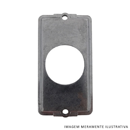 Tampa Condulete 1 Tomada Redonda Alumínio 1/2-3/4 Sem Pintura Sem Vedação Sem Acessório - Daisa