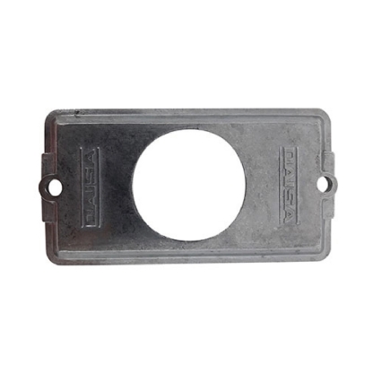 Tampa Condulete 1 Tomada Redonda Alumínio 1/2-3/4 Sem Pintura Sem Vedação Sem Acessório - Daisa