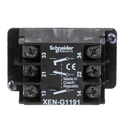 Bloco Contato Auxiliar 2 Velocidades Para Botoeira Frontal/Caixa 2Na+1Nf XENG1191 - Schneider Electric