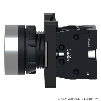 Botão Comando Faceado Impulsão Preto Redondo 22mm 1na XA2EA21 - Schneider Electric