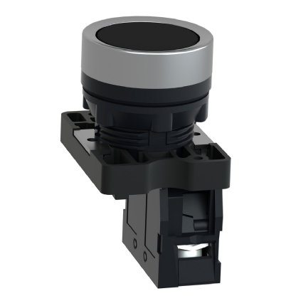 Botão Comando Faceado Impulsão Preto Redondo 22mm 1na XA2EA21 - Schneider Electric