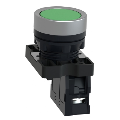 Botão Comando Faceado Impulsão Verde Redondo 22mm 1Na XA2EA31 - Schneider Electric