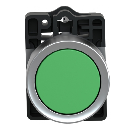 Botão Comando Faceado Impulsão Verde Redondo 22mm 1Na XA2EA31 - Schneider Electric