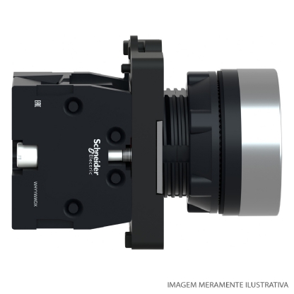 Botão Comando Faceado Impulsão Vermelho Redondo 22mm 1Nf XA2EA42 - Schneider Electric