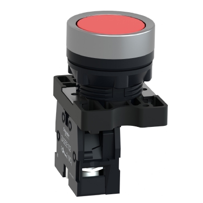 Botão Comando Faceado Impulsão Vermelho Redondo 22mm 1Nf XA2EA42 - Schneider Electric